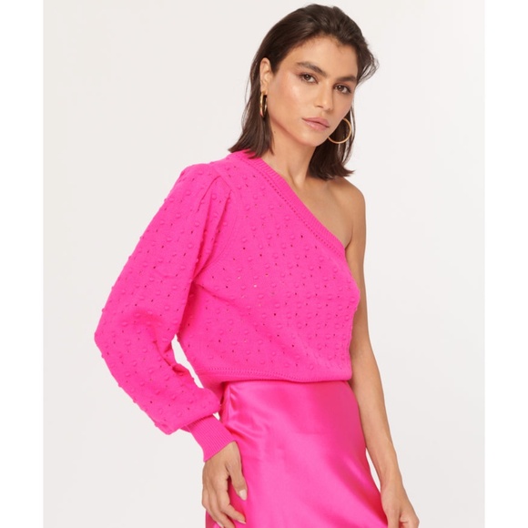 Cami NYC Lau Sweater in Neon Pink Merino Wool Small - Picture 5 of 16